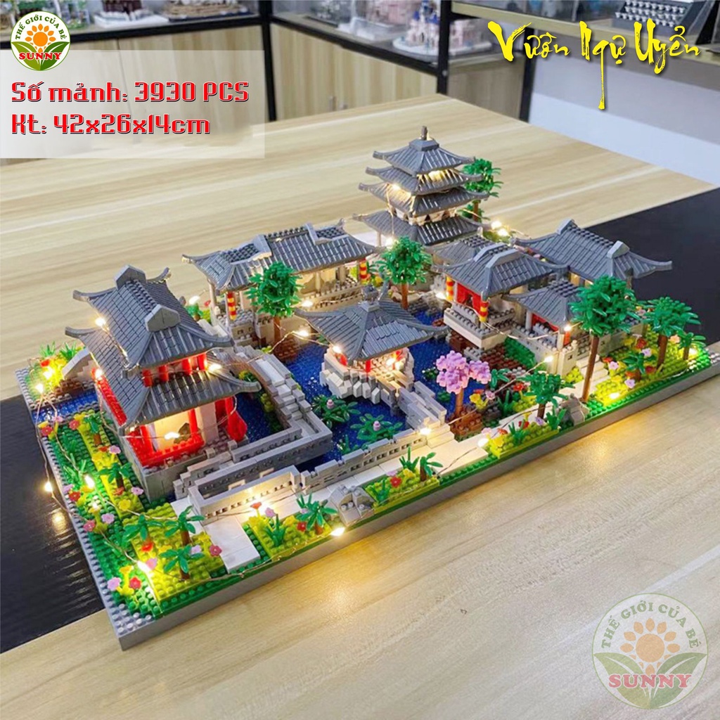 Lego lắp ráp hình vườn ngự uyển - Đồ chơi trẻ em rèn luyện thông minh - Sunny