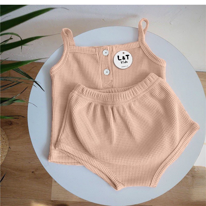 Bộ tổ ong 2 dây hàng mềm đẹp cho bé gái