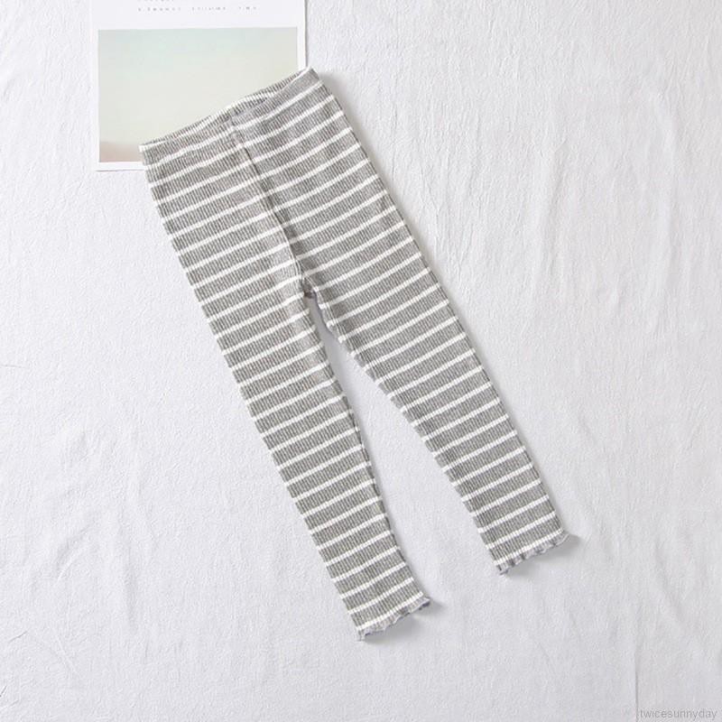 Quần Legging kẻ sọc giữ ấm cho bé gái
