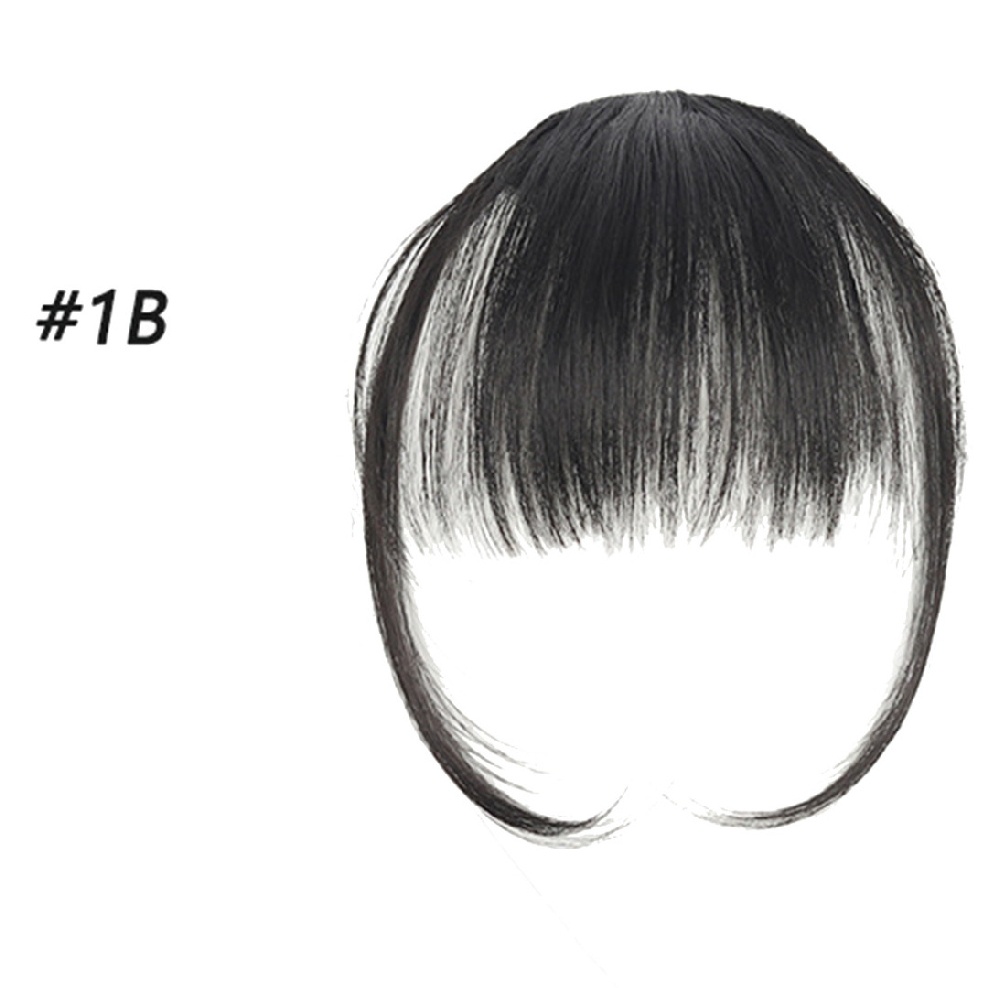 Womens Thin Air Fringe Bangs False Fake Hair Extension Clip on Front Hairpiece
