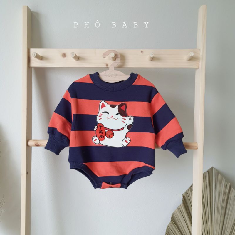 body mèo thần tài cam nỉ bông Hàn