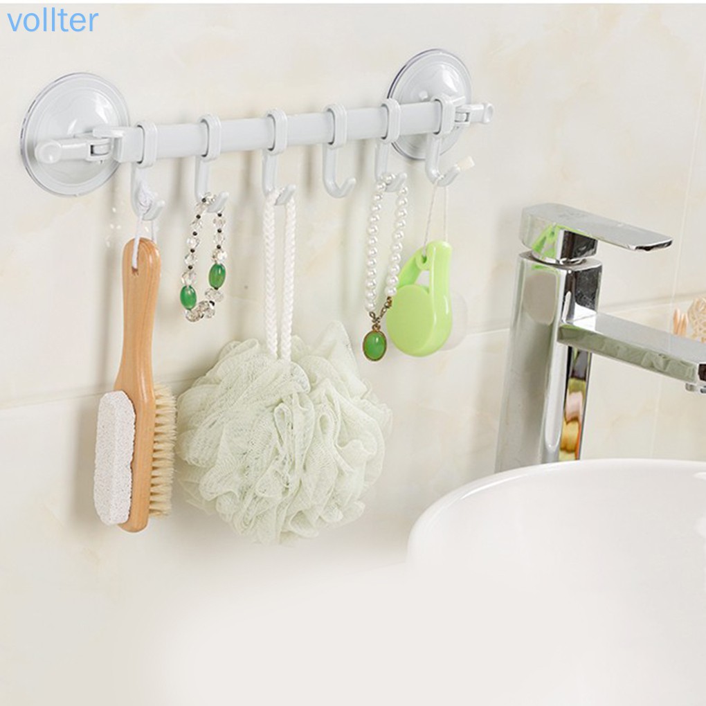 Giá Treo Khăn 6 Móc Gắn Tường Tiện Lợi