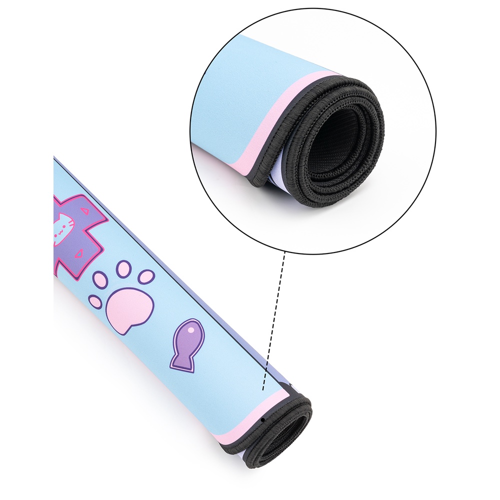 Tấm Lót Chuột/ Kê Tay Gõ Bàn Phím Chơi Game Chống Trượt Hình Tai Mèo Dễ Thương Tiện Dụng