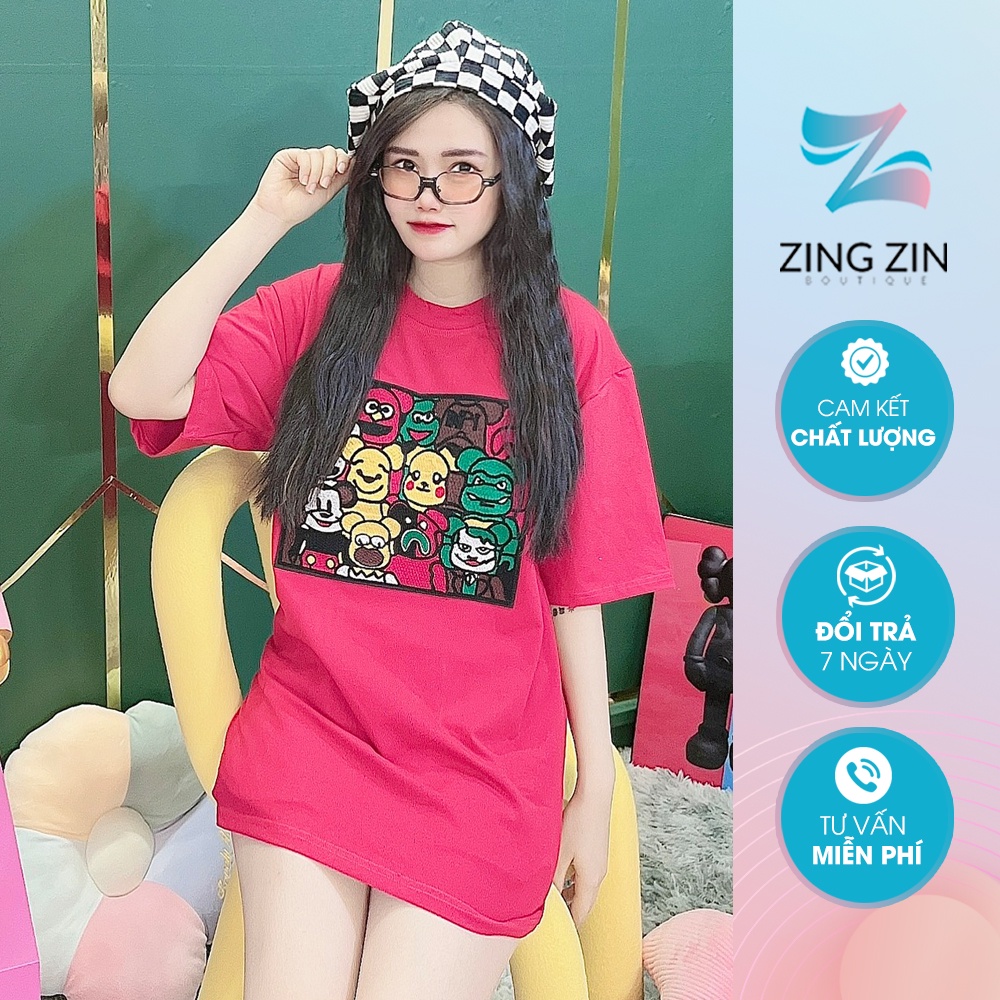 Áo Thun Hình Thêu Nổi Dễ Thương Quảng Châu Cao Cấp - AT18