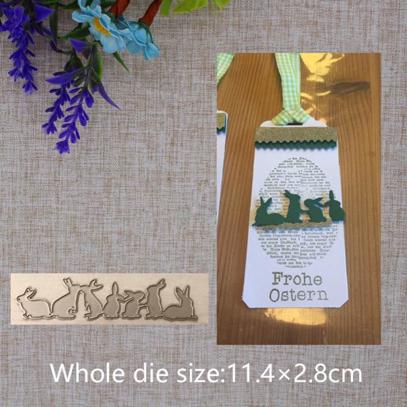 Khuôn Cắt Giấy Kim Loại Hình Thỏ Phục Sinh Xinh Xắn