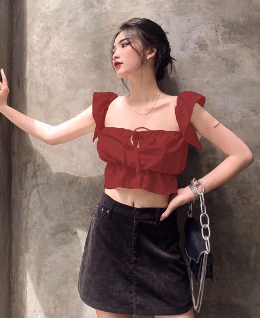 [KÈM ẢNH THẬT +VIDEO] ÁO CROPTOP CÁNH TIÊN