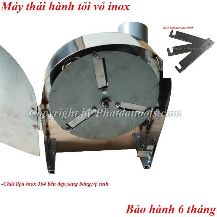 Máy thái hành,tỏi, sung xả ớt quay tay- inox 304