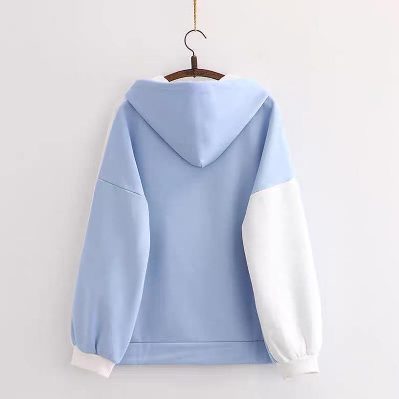 ÁO HOODIE NÓN CHUI TRÙM ĐẦU NỮ MÀU XANH NGỌC BÍCH CHẤT VẢI NỈ POLY HÀNG FREESIZE 1 CỠ FORM DÁNG RỘNG DƯỚI 65KG MẶC VỪA