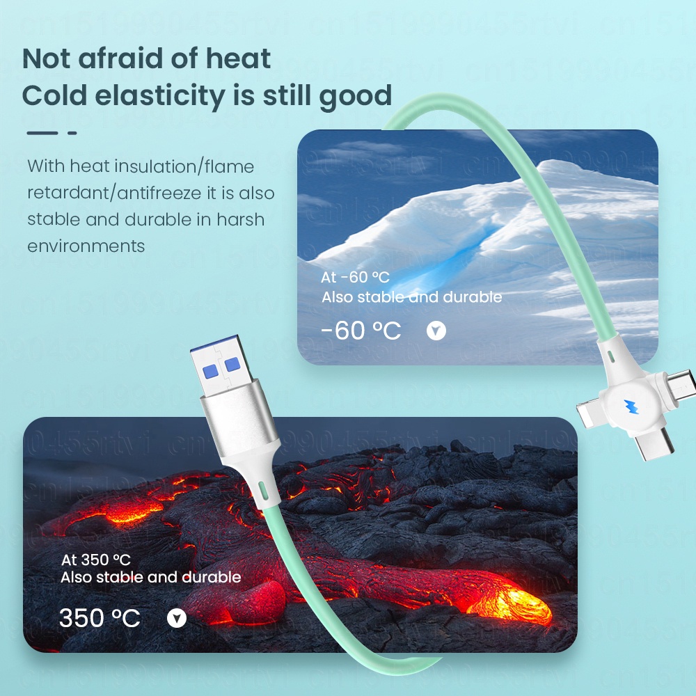 Dây Cáp Sạc Nhanh USB/Type C 1/2m 3 Trong 1 Chuyên Dụng Cho Huawei Xiaomi 13 12