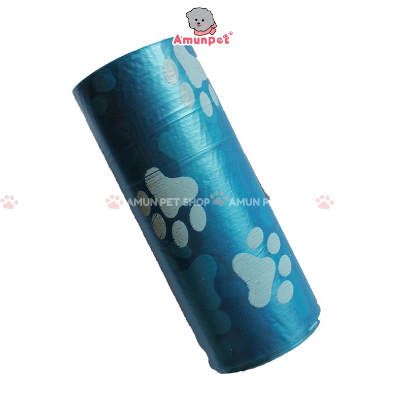 Túi Nilon Đựng Phân Cho Chó Mèo Thú Cưng 15 túi/cuộn Túi Hốt Phân Rác Tự Phân Huỷ Amun Pet