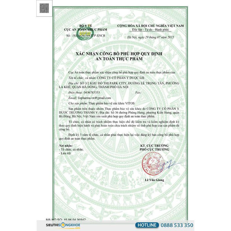 Dạ Dày Vitos [CHÍNH HÃNG] - Trào ngược, viêm loét, khuẩn hp | BigBuy360 - bigbuy360.vn