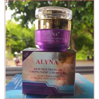 Kem alyna mụn, trắng da, chống nắng, giảm lão hóa da 10g