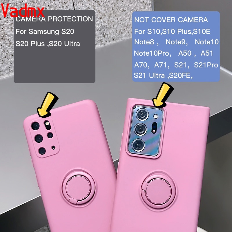 Ốp điện thoại silicon mềm có giá đỡ nam châm dành cho Samsung Galaxy A51 A71 A70 A50 A50S S10 Plus S10E