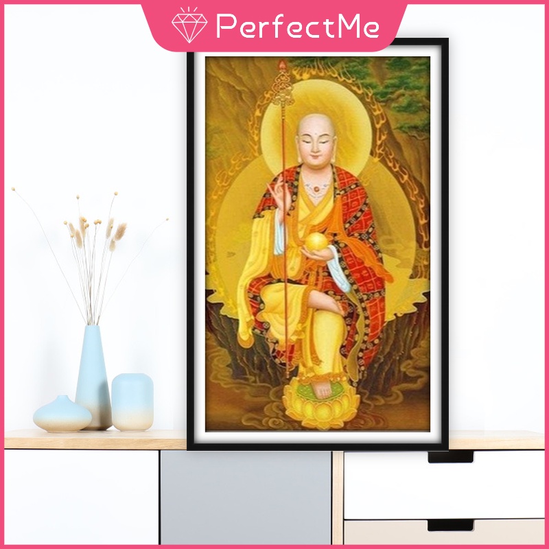 Tranh Đính Đá 5D Tự Làm Hình Phật 30×40cm Trang Trí Nhà Cửa