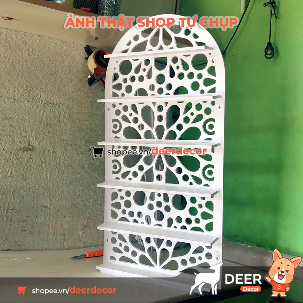 Kệ Để Nước Sơn Treo Tường Họa Hoa Lá - DEER DECOR