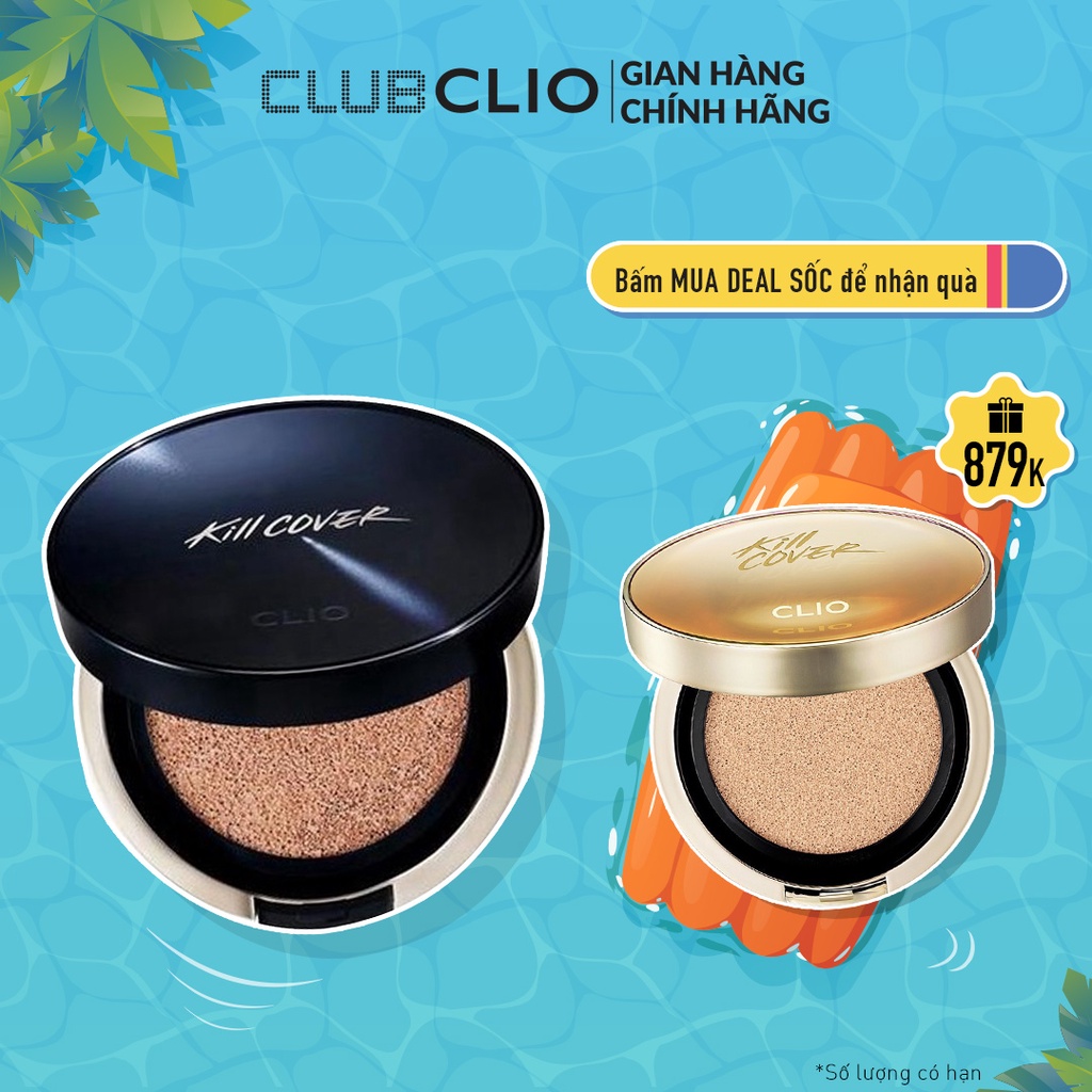 Phấn Nước Làm Mịn Lỗ Chân Lông Clio Kill Cover Founwear Cushion All New Spf50+ Pa+++ (15gx2)