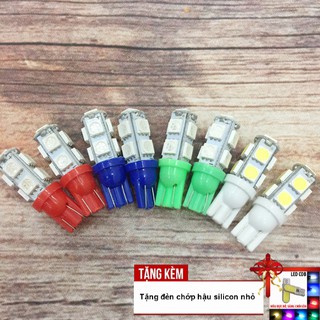 Bộ 02 đèn xi nhan 9 Led nhỏ cho xe máy A228-KSL8 - Tặng kèm đèn chớp hậu silicon nhỏ