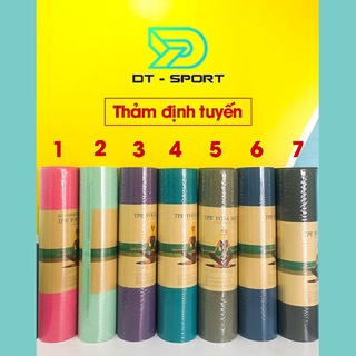 Thảm tập Yoga định tuyến 8mm TPE cao cấp, êm ái, không mùi, chống trượt tặng kèm túi đựng DT-SPOST