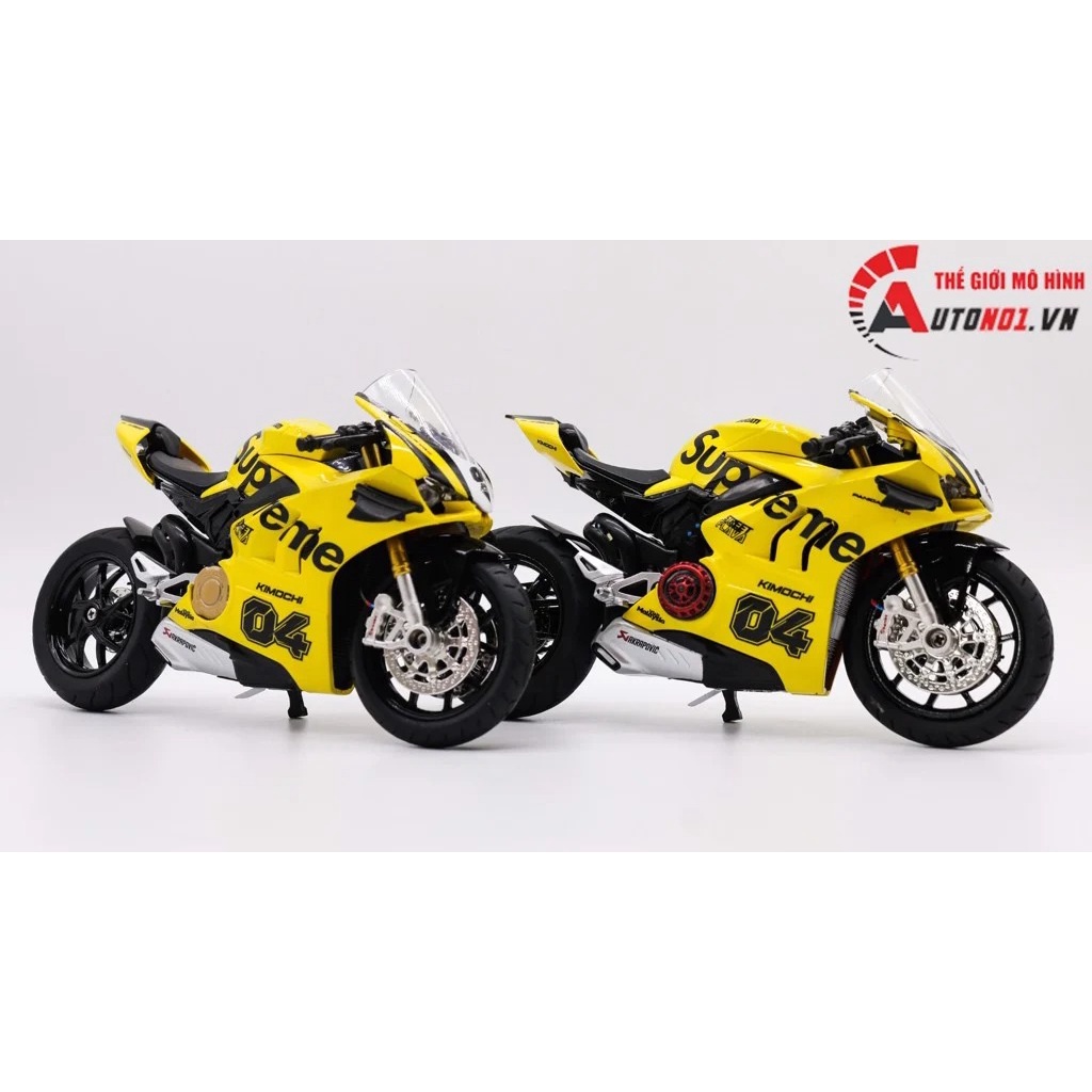 MÔ HÌNH XE ĐỘ DUCATI SUPREME V4S YELLOW - SUPREME V4S YELLOW NỒI KHÔ TỈ LỆ 1:12 AUTONO1 D222G D223G