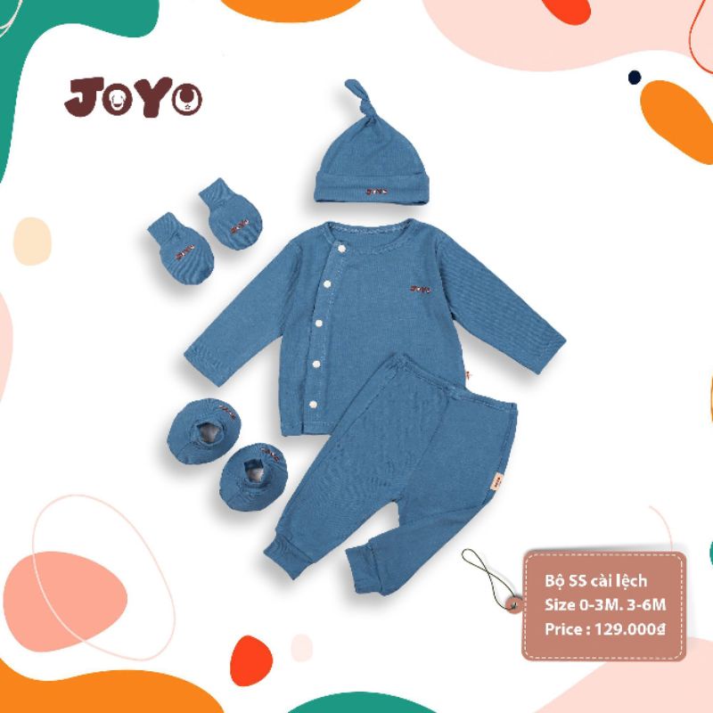 Joyo - Bộ sơ sinh cài chéo dài tay Jojo cho bé 3-7kg
