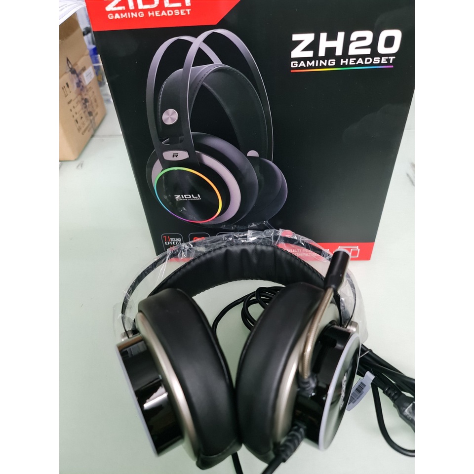 Tai nghe Zidli ZH20 7.1 Led RGB USB - Hàng Chính Hãng