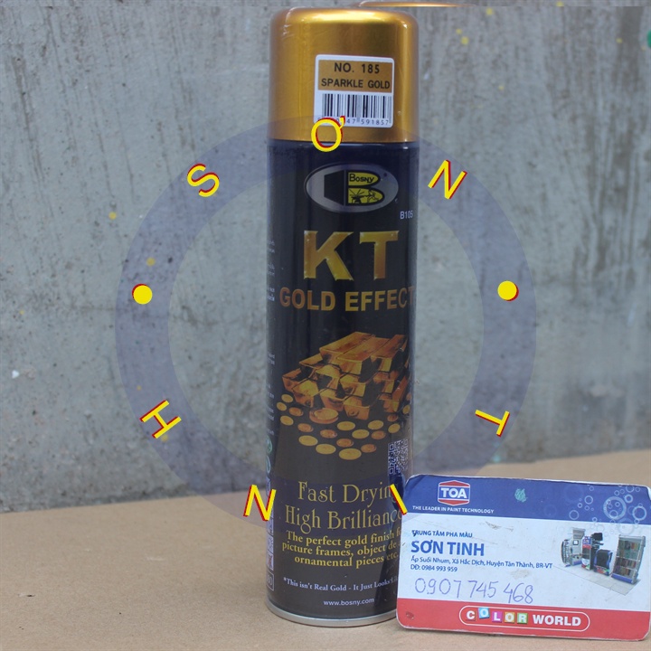 Sơn xịt hiệu ứng vàng KT Gold Effect Bosny No. 185