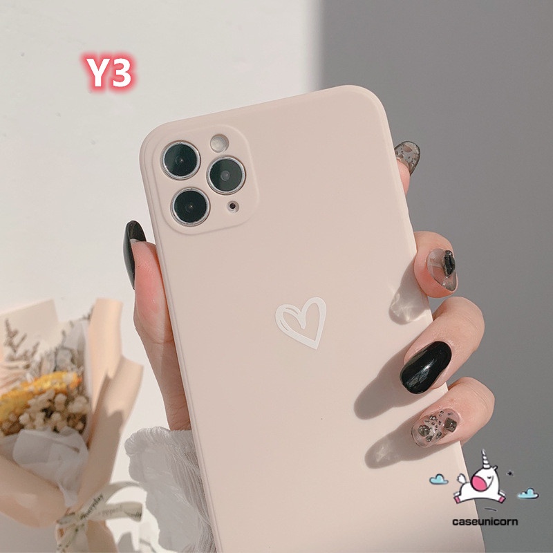 Ốp Điện Thoại Tpu Mềm Màu Kẹo Hình Trái Tim Cho Iphone 11 12 Pro Max X Xr Xs Max 6 6s 7 8 Plus Se 2020 Edge 12