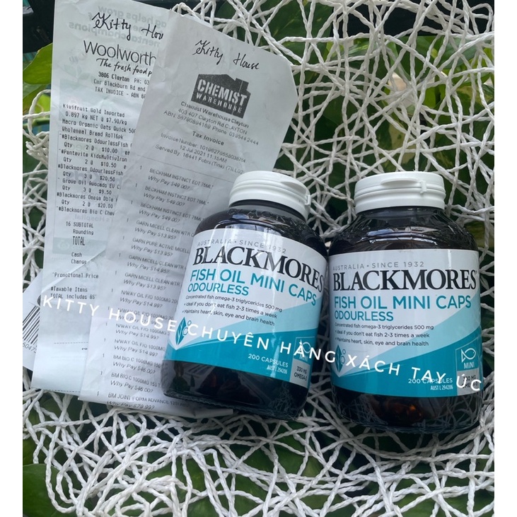 BLACKMORES FISH OIL MINI CAPS LỌ 200 VIÊN CHÍNH HÃNG