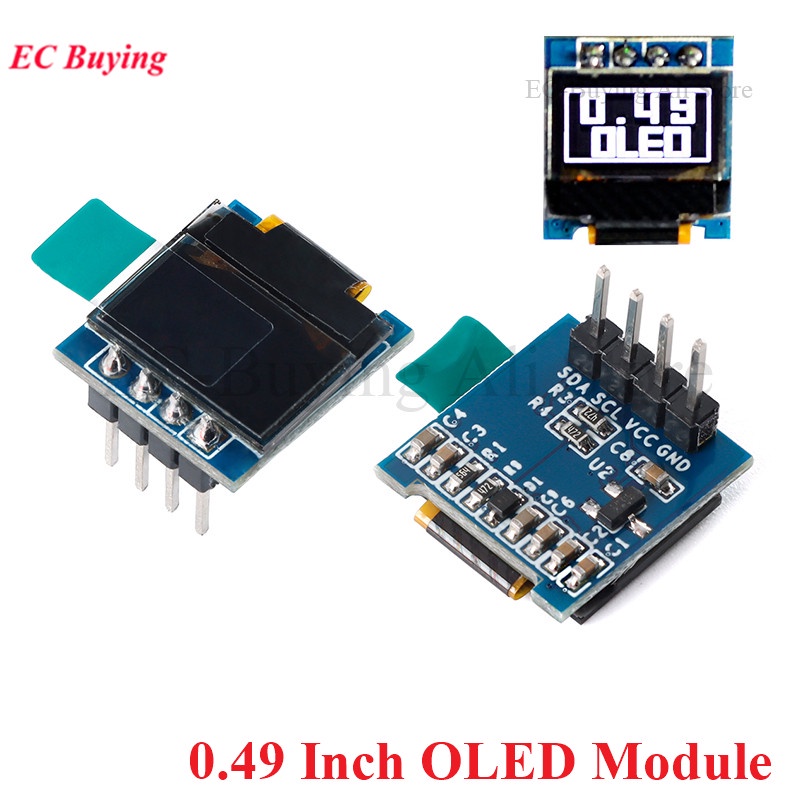 Mô Đun Màn Hình LCD 0.49 Inch 0.49 Chuyên Dụng&quot; Bo Mạch Giao Diện SSD1306 64x32 I2C IIC Cho Arduino AVR STM32