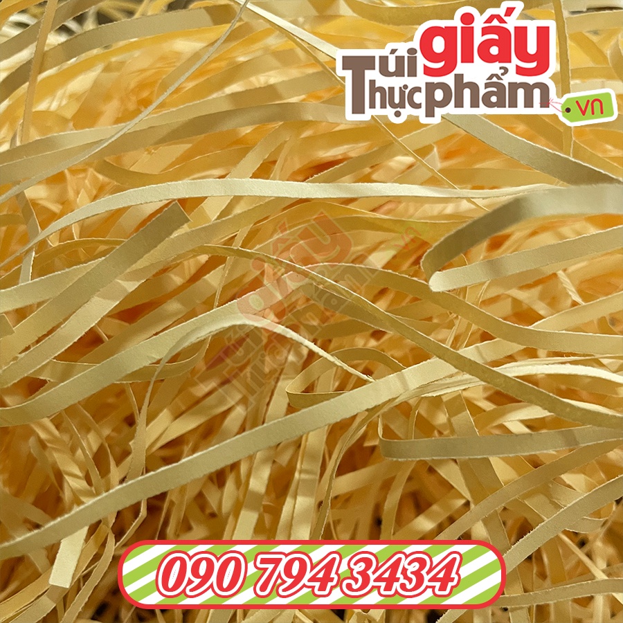 Giấy rơm 4 màu lót hộp quà sợi nhỏ 3mm - mịn - 1kg