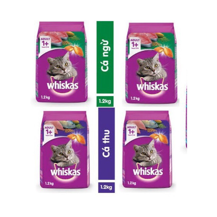 Thức ăn cho mèo Whiskas Adult Gói 1.2kg,Hạt cho mèo lớn | SupetshopHN