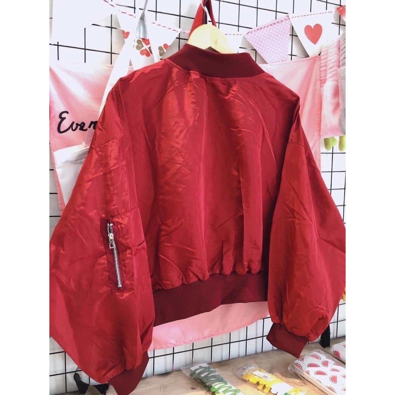 Áo khoác lửng không nón chất dù form freesize