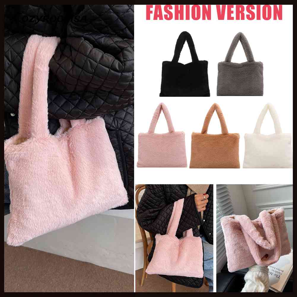 Túi Xách Lông Nhung Mềm Mại Phong Cách Retro Cho Nữ