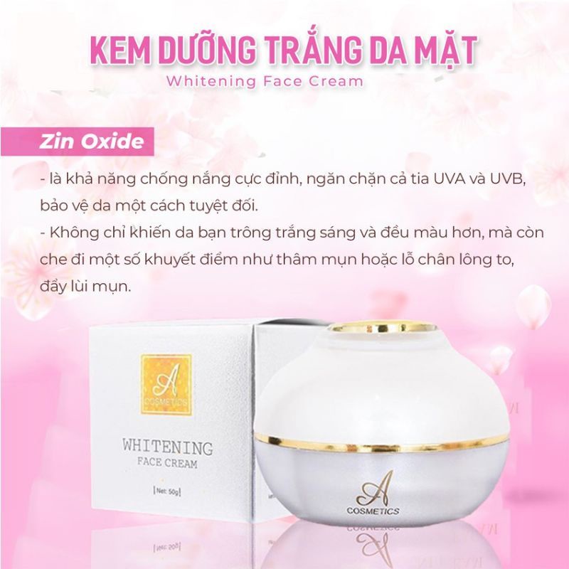 Kem Face A COSMETICS ,Kem Dưỡng Trắng Da Mặt A 50g