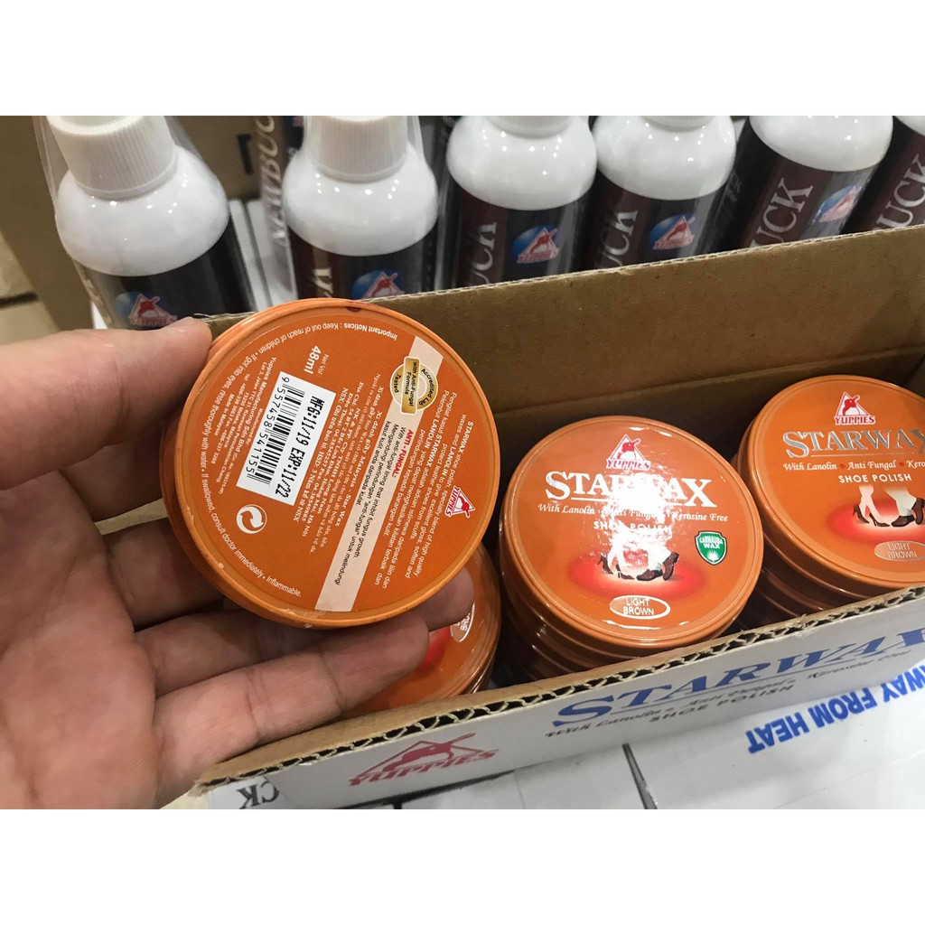 [Có bán sỉ] Xi đánh giày Starwax (made in malaysia) ngấm sâu, dưỡng da cực tốt, mùi thơm rất dễ chịu