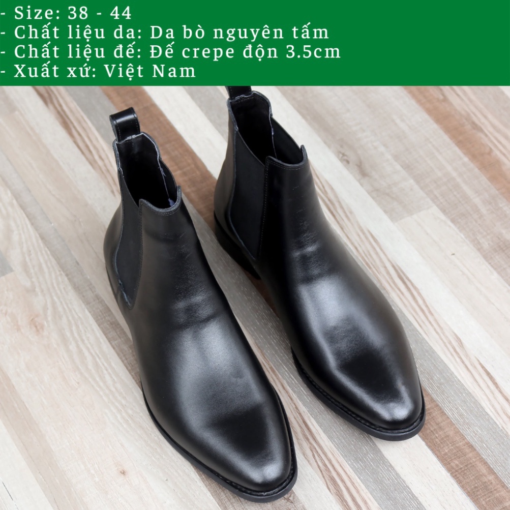 Giày Chelsea boots thời trang nam chất liệu da bò nguyên tấm 💖Bảo hành 12 tháng💖 | BigBuy360 - bigbuy360.vn