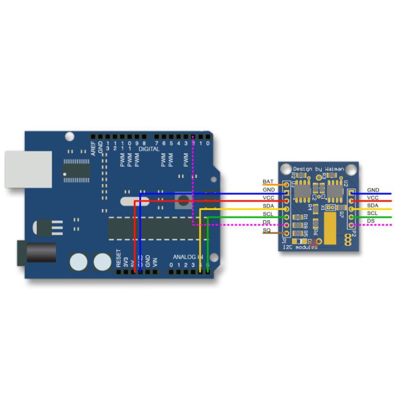 Module thời gian thực RTC nhỏ gọn I2C 24C32 bộ nhớ DS1307 clock