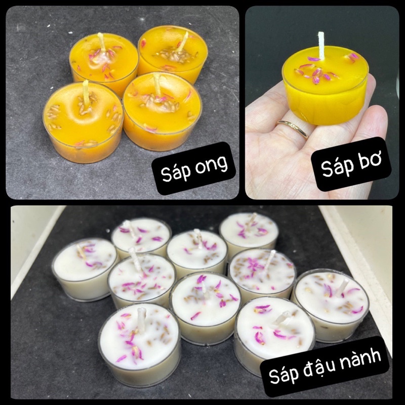 Nến thơm Tealight handmade cốc nhựa tái sử dụng