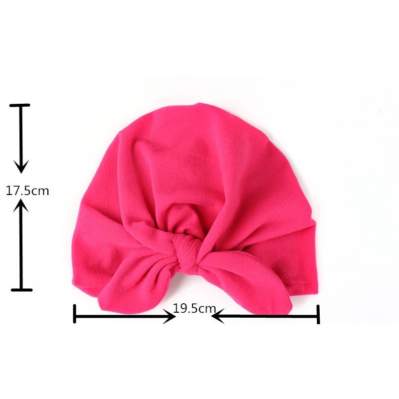 Turban mũ băng đô cho bé gái có nơ (hai đầu nhọn) 11 màu ms12253