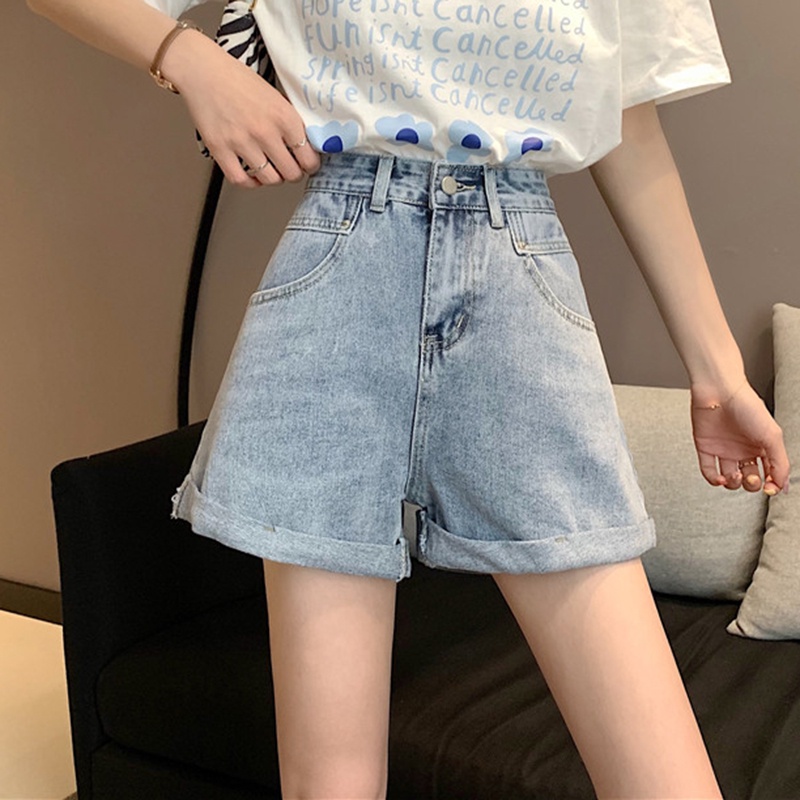 Quần Short Bò Nữ Sogeum Quần Sooc Jean Cạp Cao Một Khuy 3 Màu Hot Trend - QS33 | BigBuy360 - bigbuy360.vn