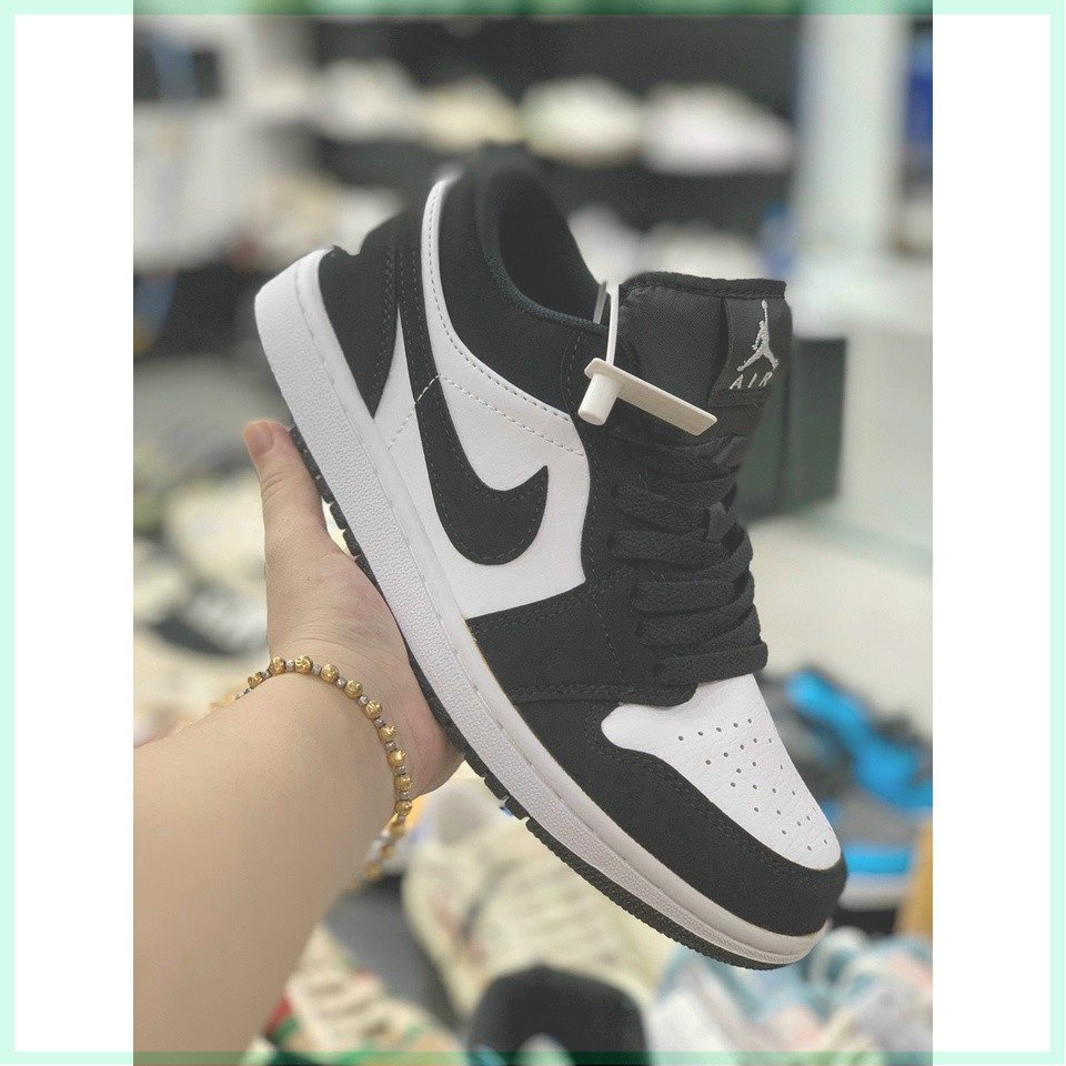 Giày 𝐉𝐨𝐫𝐝𝐚𝐧 1 low Panda màu đen trắng nam nữ ahri sneaker, Giày sneaker JD 1 Panda cổ thấp bản đẹp 2022