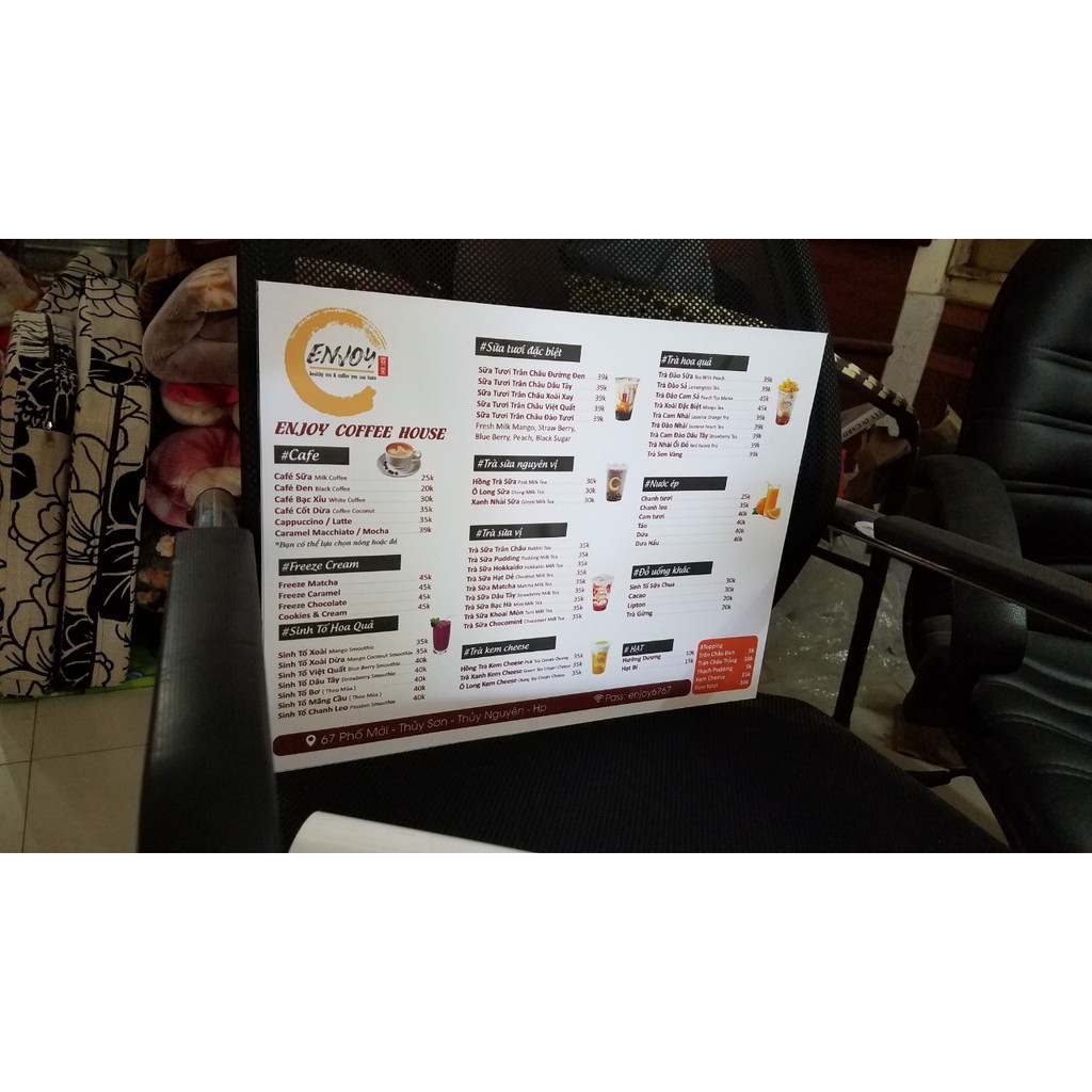 Combo 10 menu nhựa