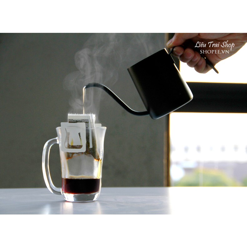 Bình cổ ngỗng ấm cổ ngỗng vòi dài tay cầm hở 350ml
