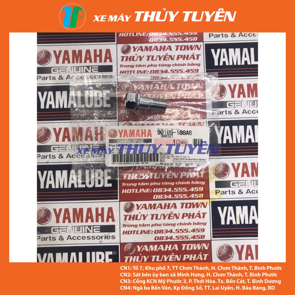 Ốc bắt cùm heo dầu đĩa trước xe Sirius, Exciter 150 và các loại xe tay ga yamaha chính hãng