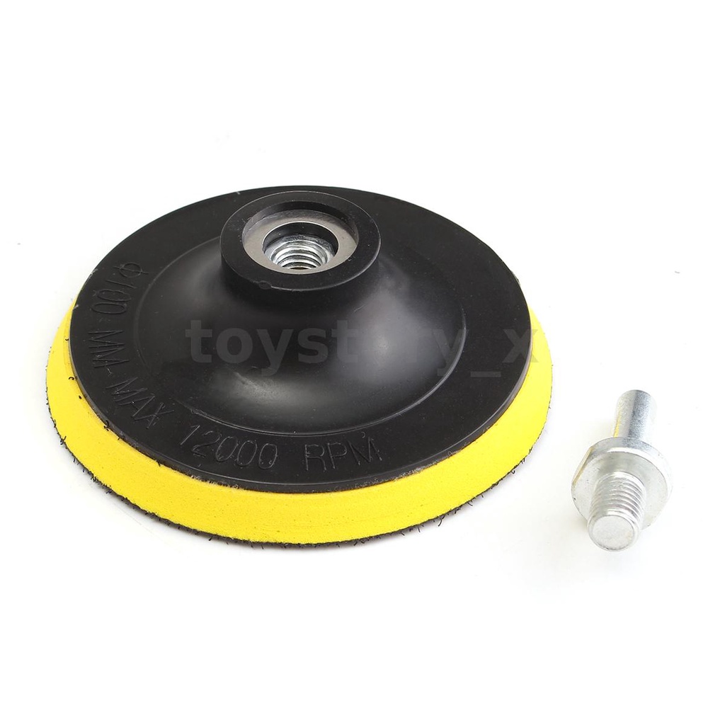 Set 10 Miếng Giấy Nhám 4 &quot;1000 Grit Kèm Đệm Lưng Và Đầu Nối Khoan Dùng Để Làm Sạch Máy Đánh Bóng