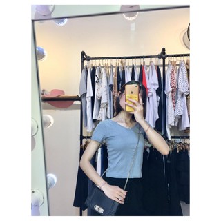 Áo Croptop Xoắn Ngực Mặc 2 Kiểu ( Ảnh Thật )