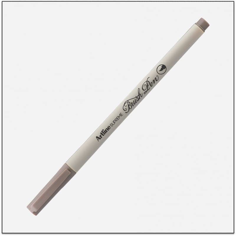 Bút lông đầu cọ viết calligraphy Artline Supreme Brush EPFS-F - Màu nâu nhạt (Pale Brown)