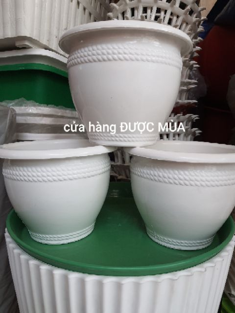 Chậu nhựa giả lu 17x13cm