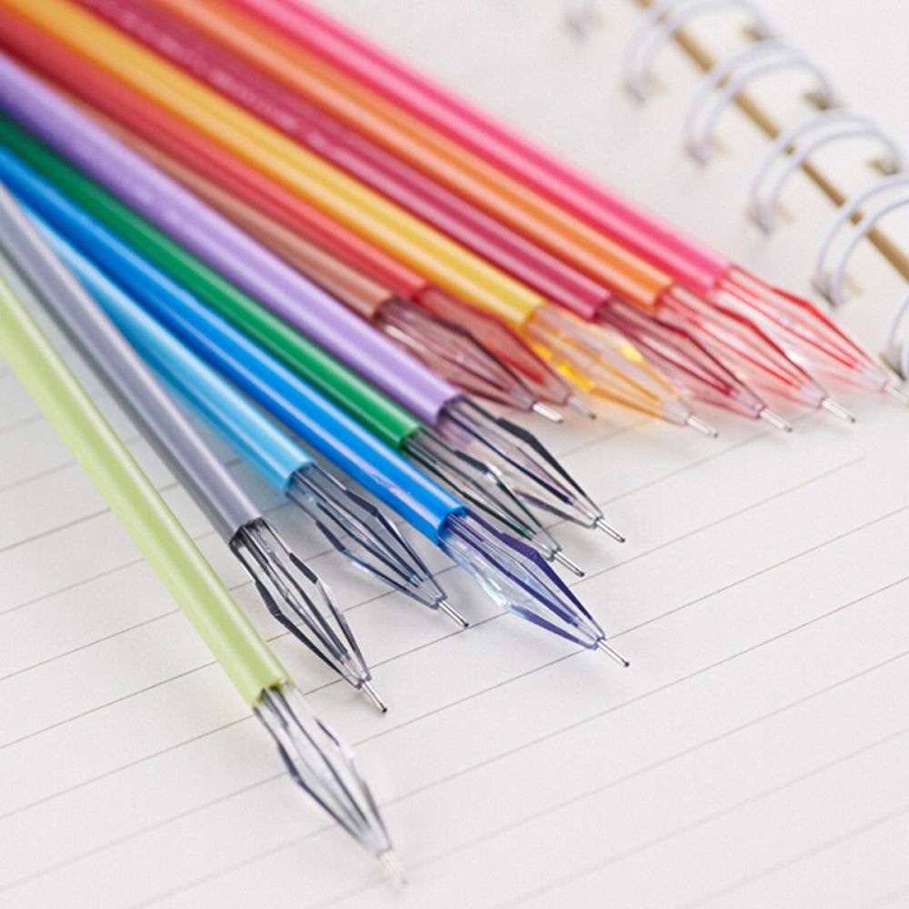 Set 12 Ruột Bút Mực Gel Kim Cương 12 Màu 0.38mm Dễ Thương