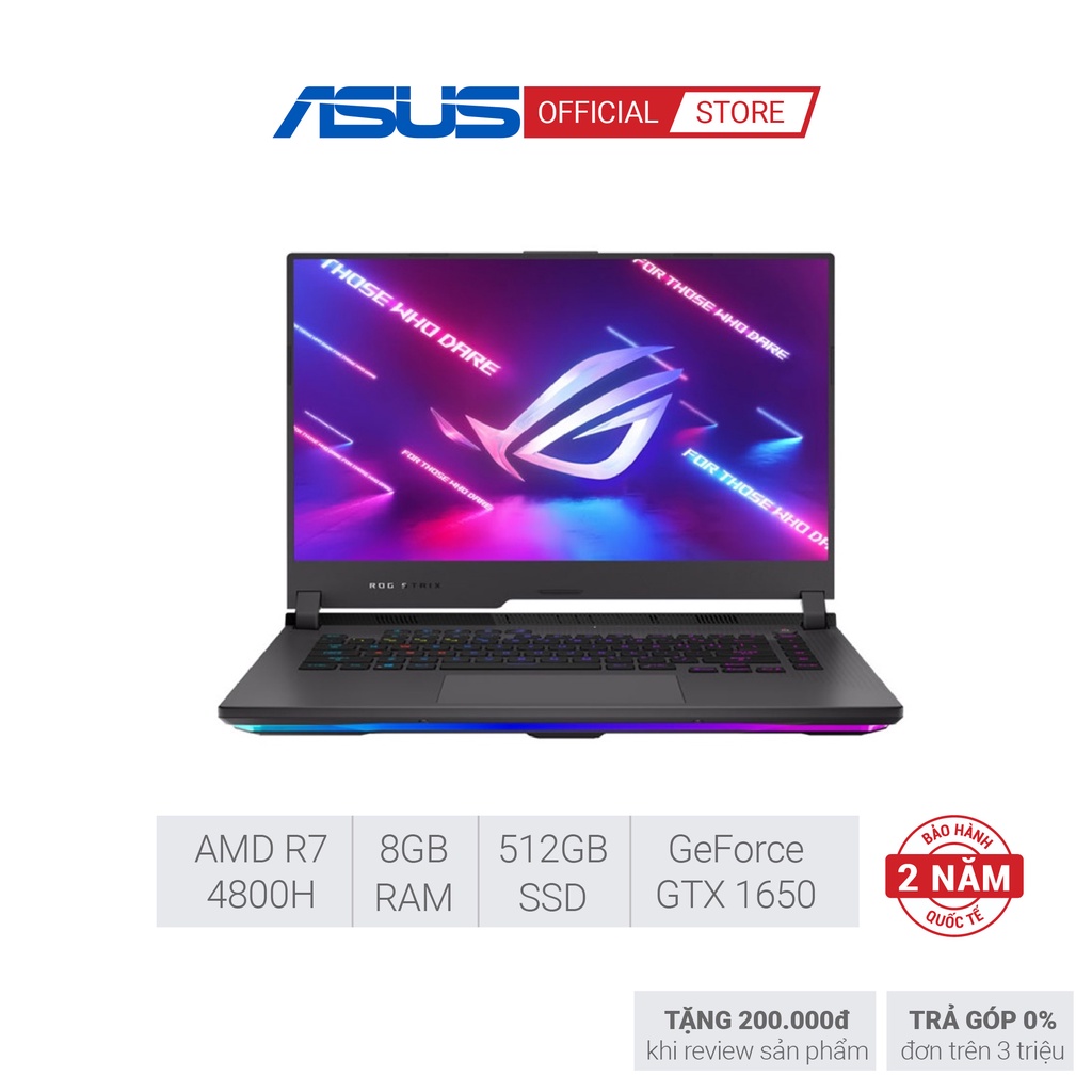 Laptop Asus Gaming ROG Strix G513IH-HN015T (R7 4800H/8GB/512GB/15.6 FHD/GTX1650 4GB